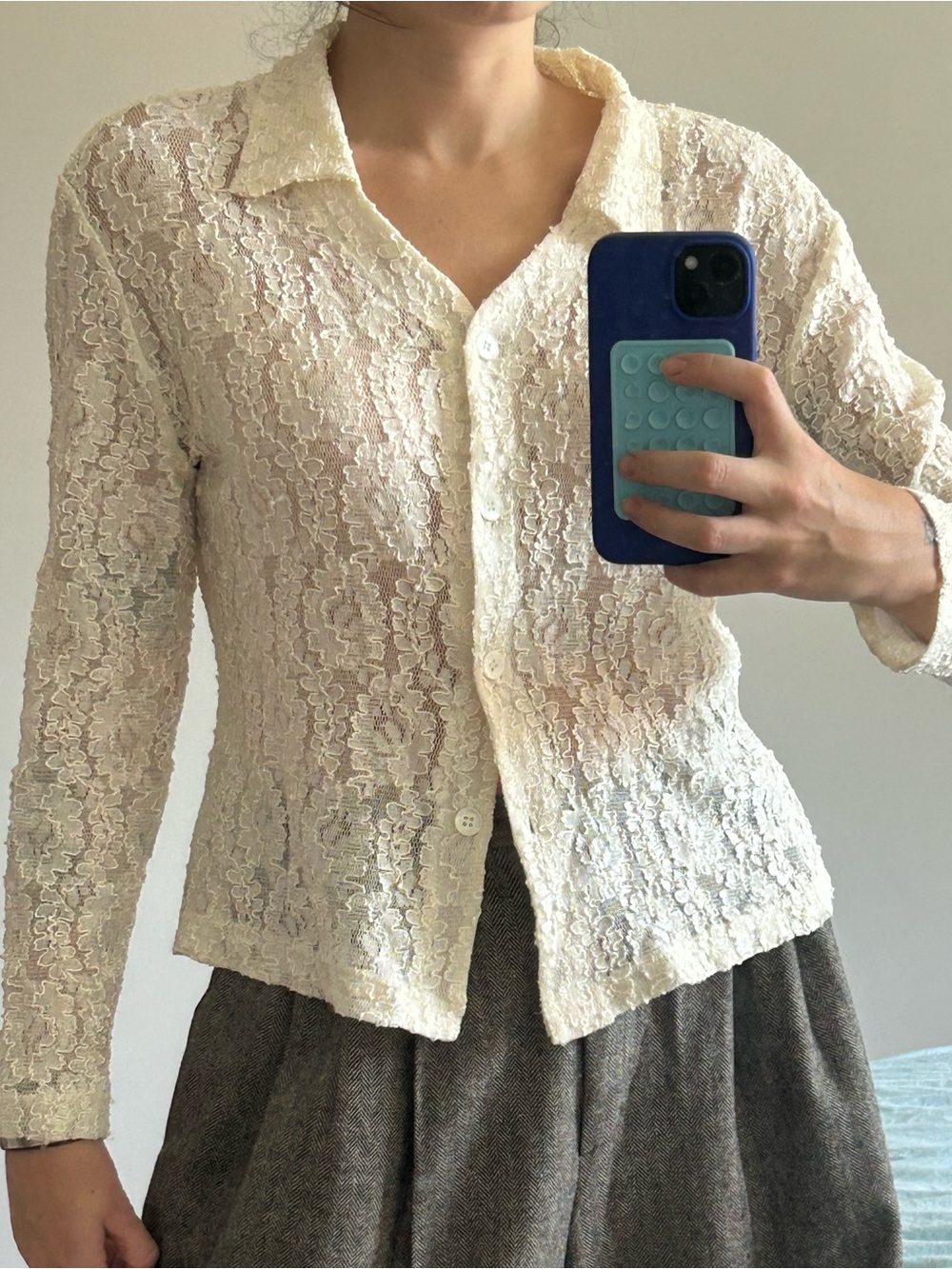 VINTAGE Mecca Lace Top in Ivory
